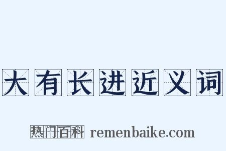 大有长进近义词是什么意思的图片